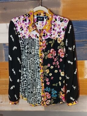 Maeve X Anthropologie Blouse M Mixed Media